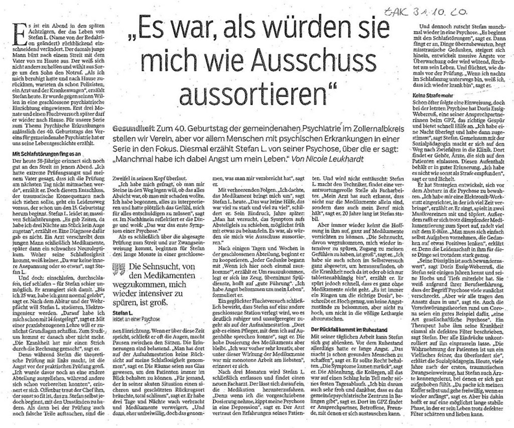 Artikel im ZAK vom 31.10.2020