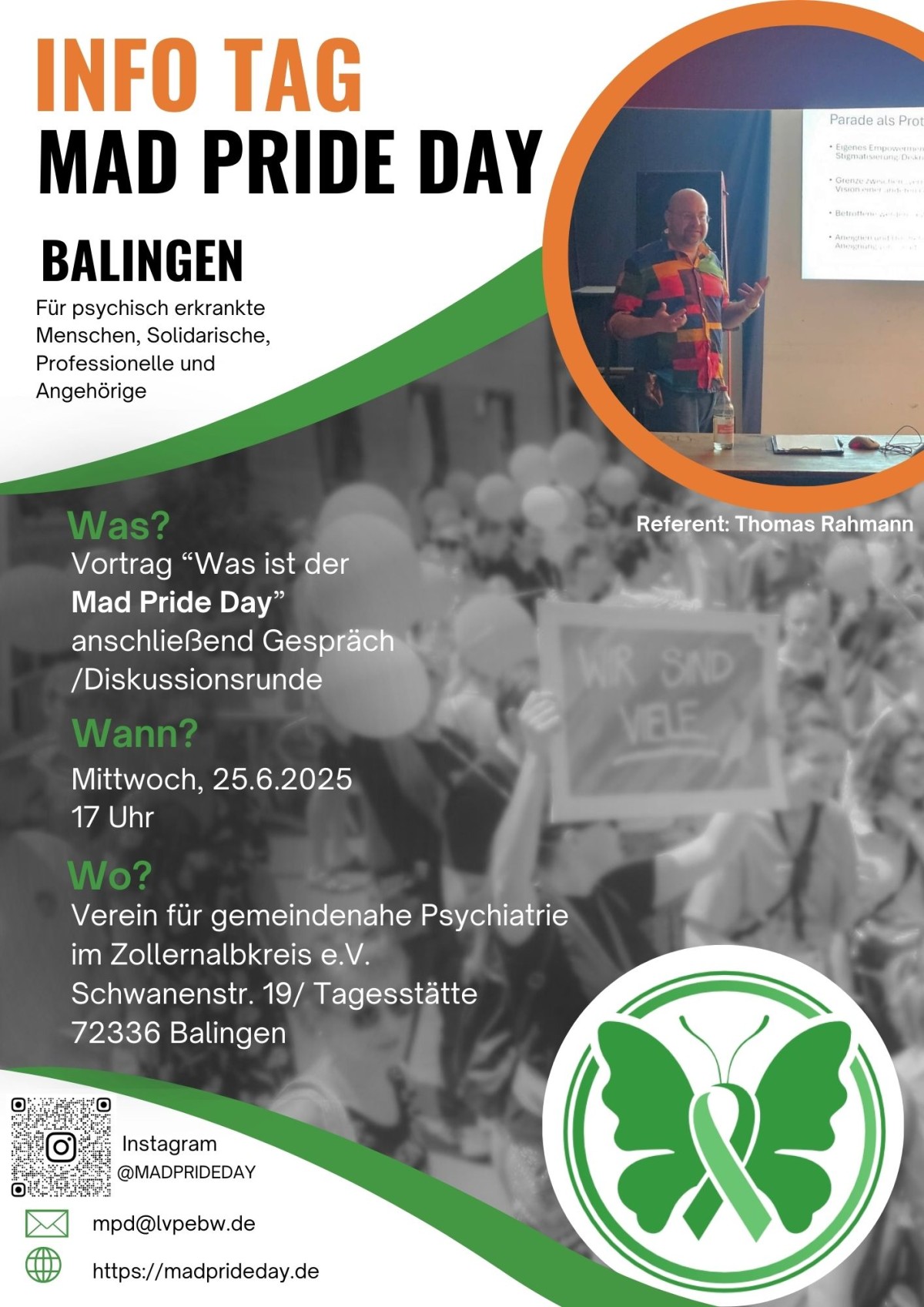 Infoveranstaltung zum Mad Pride Day 2025